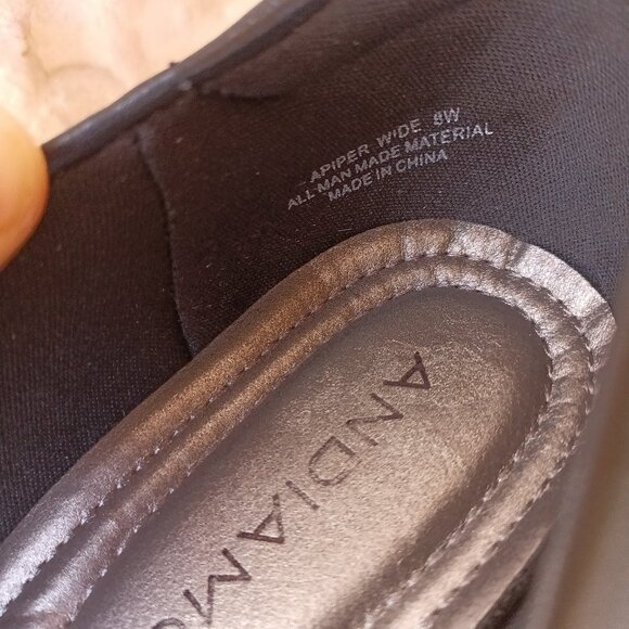 ANDIAMO Black Heels, Pumps Size 8W - Picture 6 of 7